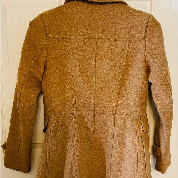 Super Warm Camel Wool Blend Toggle/Duffel Coat - Picture 4 of 5